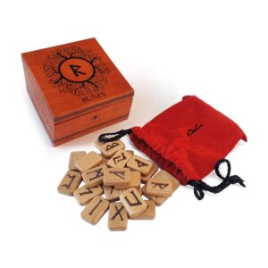 WOODEN RUNES ( LIBRO + RUNAS ) ESTUCHE DE MADERA