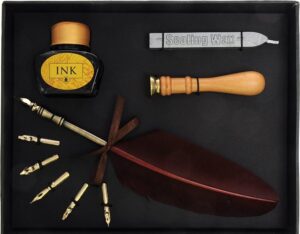 CALIGRAFICO SET (SELLO+LACRE+PLUMA+TINTA)